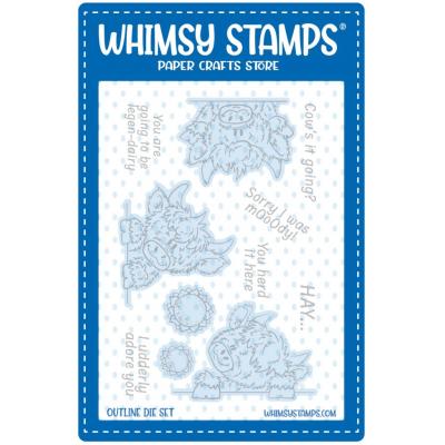 Whimsy Stamps Outline Dies - Cow Crazy